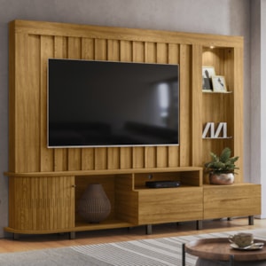 Estante Home Tv 70 Pol 243 cm Le Mans Cumaru MADETEC