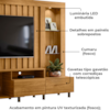 Estante Home Tv 70 Pol 243 cm Le Mans Cumaru MADETEC