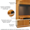 Estante Home Tv 75 Pol 160 cm 1 Porta Ares Cinamomo Off White MADETEC