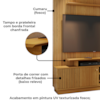 Estante Home Tv 75 Pol 160 cm 1 Porta Ares Cumaru MADETEC