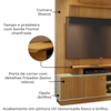 Estante Home Tv 75 Pol 160 cm 1 Porta Ares Cumaru Opala MADETEC