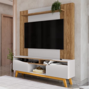 Estante Home Tv 75 Pol 180 cm Atalaia Cinamomo Off White BECHARA