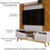Estante Home Tv 75 Pol 180 cm Atalaia Naturalle Off White BECHARA