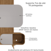 Estante Home Tv 75 Pol 180 cm Embau Cinamomo Off White BECHARA