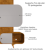 Estante Home Tv 75 Pol 180 cm Embau Naturalle Off White BECHARA