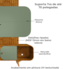 Estante Home Tv 75 Pol 180 cm Embau Naturalle Pistache BECHARA