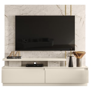 Estante Home Tv 75 Pol 183 cm Apolo Calacata Off White MADETEC