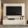 Estante Home Tv 75 Pol 183 cm Apolo Calacata Off White MADETEC