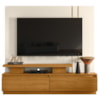Estante Home Tv 75 Pol 183 cm Apolo Cinamomo Off White MADETEC