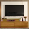 Estante Home Tv 75 Pol 183 cm Apolo Cinamomo Off White MADETEC