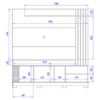 Estante Home Tv 75 Pol 2 Portas 182 cm Jurere Amendoa Off White Matte Colibri
