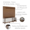 Estante Home Tv 75 Pol 2 Portas 182 cm Jurere Amendoa Off White Matte Colibri