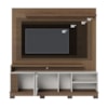 Estante Home Tv 75 Pol 2 Portas 182 cm Jurere Amendoa Off White Matte Colibri