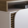 Estante Home Tv 75 Pol 2 Portas 182 cm Jurere Amendoa Off White Matte Colibri