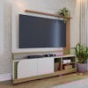 Estante Home Tv 75 Pol 2 Portas 182 cm Jurere Off White Matte Freijo Colibri