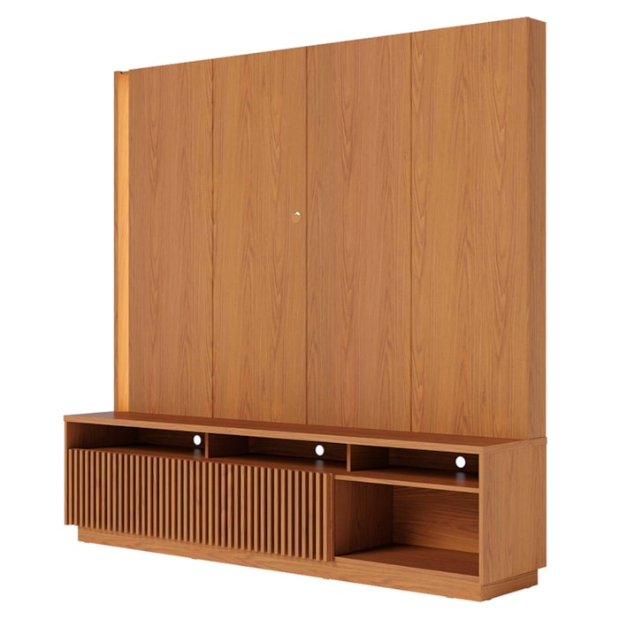 Estante Home Tv 75 Pol 200 cm 2 Portas Jordao Freijo Colibri