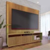 Estante Home Tv 75 Pol 200 cm 2 Portas Jordao Freijo Colibri