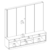 Estante Home Tv 75 Pol 200 cm 2 Portas Jordao Freijo Colibri