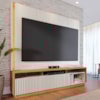 Estante Home Tv 75 Pol 200 cm 2 Portas Jordao Off White Matte Freijo Colibri