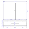Estante Home Tv 75 Pol 200 cm 2 Portas Jordao Off White Matte Freijo Colibri