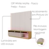 Estante Home Tv 75 Pol 200 cm 2 Portas Jordao Off White Matte Freijo Colibri