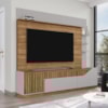 Estante Home Tv 75 Pol 210 cm Dallas Cinamomo Off White BECHARA