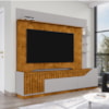 Estante Home Tv 75 Pol 210 cm Dallas Naturalle Off White BECHARA