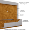 Estante Home Tv 75 Pol 210 cm Dallas Naturalle Off White BECHARA