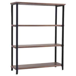 Estante Industrial Aço Preto 120x153 I12 Castanho Madeira Taeda Estante Industrial Aço Preto 120x153 I12 Castanho Madeira Taeda