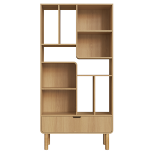 Estante Livreiro 1 Gaveta 180X90 cm Pes Madeira Maciça 28107 Hanover Artesano