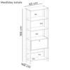 Estante Livreiro 1 Porta 166X63 cm Branco ARLY