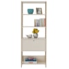 Estante Livreiro 1 Porta 166X63 cm Carvalho Off white ARLY