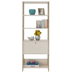 Estante Livreiro 1 Porta 166X63 cm Carvalho Off white ARLY