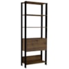 Estante Livreiro 1 Porta 166X63 cm Pinho Preto ARLY