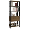 Estante Livreiro 1 Porta 166X63 cm Pinho Preto ARLY
