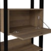 Estante Livreiro 1 Porta 166X63 cm Pinho Preto ARLY