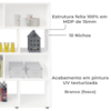 Estante Livreiro 10 Nichos 109X91 cm Branco ARLY