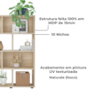 Estante Livreiro 10 Nichos 109X91 cm Naturale ARLY
