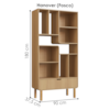 Estante Livreiro 180X90 cm Escrivaninha 100 cm Pes Madeira Maciça Hanover Artesano