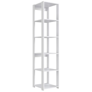 Estante Livreiro 183cm 05 Prateleiras Branco PRODDY