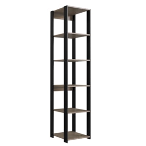 Estante Livreiro 183cm 05 Prateleiras Preto Montana PRODDY