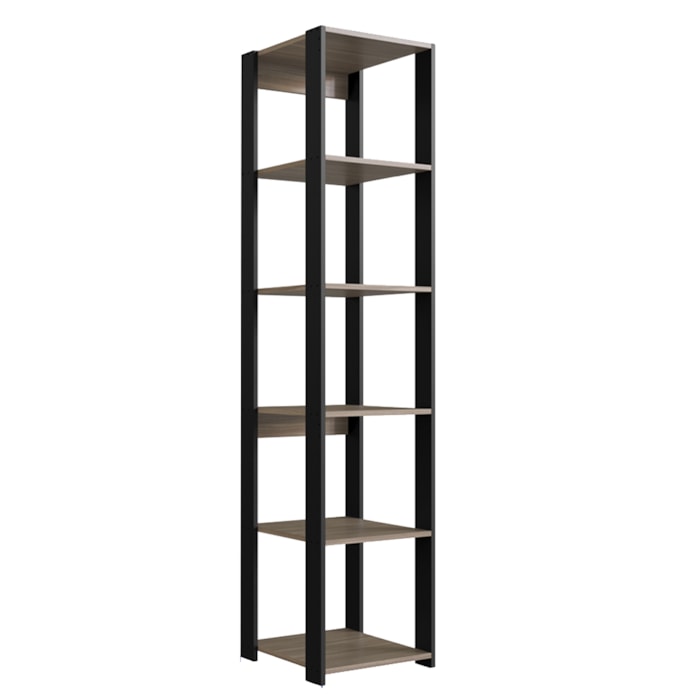 Estante Livreiro 183cm 05 Prateleiras Preto Montana PRODDY