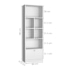 Estante Livreiro 4 Prateleiras 180X60 B37 Branco NOVAM