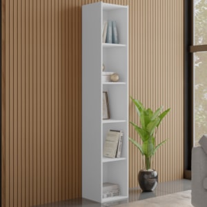 Estante Livreiro 4 Prateleiras 185X33 cm Janaina Branco REAJL Moveis