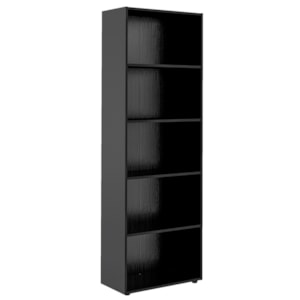 Estante Livreiro 5 Prateleiras 180X60 cm Preto ARLY