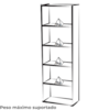Estante Livreiro 5 Prateleiras 180X60 cm Preto ARLY