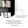 Estante Livreiro 5 Prateleiras 180X60 cm Preto ARLY