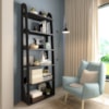 Estante Livreiro 6 Prateleiras 183X60 cm Preto Fosco ARLY
