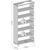 Estante Livreiro Madeira Maciça 85 cm 8964 Freijo Milani Store