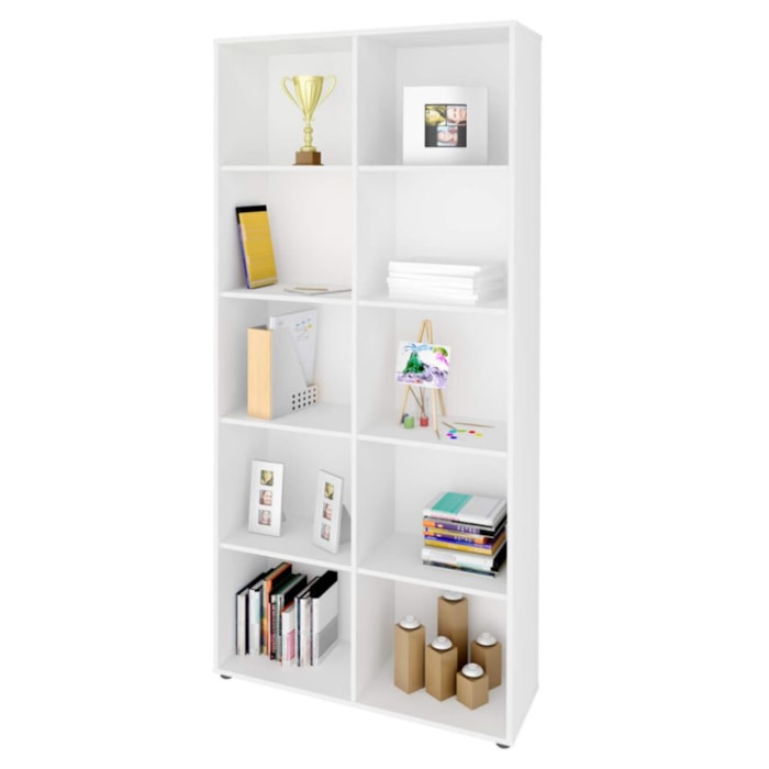 Estante Multiuso 10 Nichos 90X188 cm Branco Artany